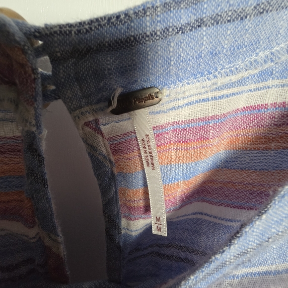 Free People Striped Babydoll Dress - Picture 3 of 4